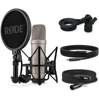 [해외] 독일 로데 마이크 방송용 Rode NT1 5th Generation XLR USB Studio Microphone Silver Keepdrum