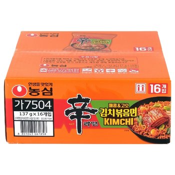 농심 신라면 김치볶음면 137g 16개
