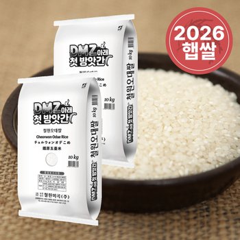 [2026년산] 국산 철원오대쌀 20kg(10kg/2개) 상등급