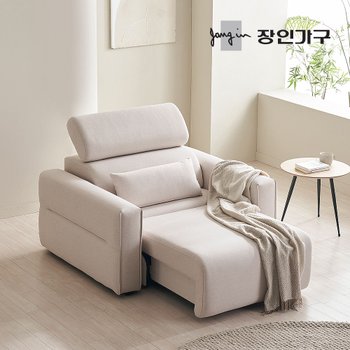 장인가구 조디 1인용 제로월 전동 슬라이딩 리클라이너 확장형 패브릭 모션 소파