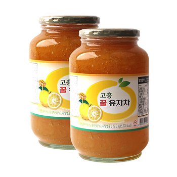 메가커피 고흥 꿀 유자차 2kg 2개세트