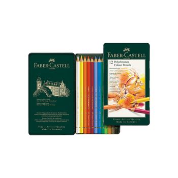 파버카스텔 폴리크로모스 전문가용 유성색연필 12색세트 선물용품 컬러링북 스케칭 연필깎이