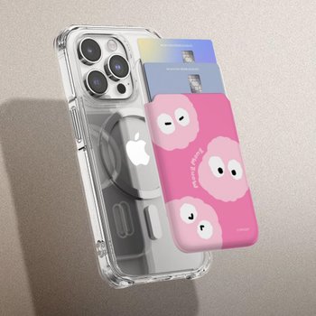 [오늘출발] 아이폰 핑크 몽몽 쓰리몽 맥세이프 슬라이드 카드 지갑 TRY