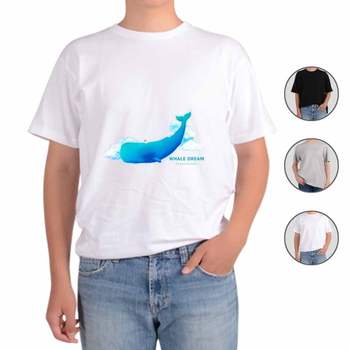 반팔티셔츠 평온한 하늘에서 고래가 그림 다양한색상 전사이즈