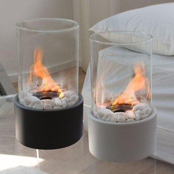 ( )캠핑 불멍 에탄올 램프 화목 난로 AZW496 화이트