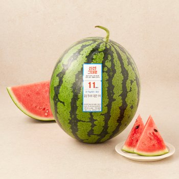 [농할 20% 할인쿠폰 다운로드]음성 햇사레 다올찬 수박 6~7kg미만