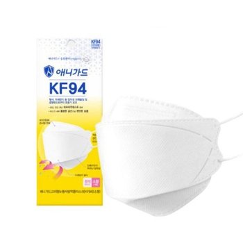 [JHP82542_51]애니가드 마스크 KF94 흰색 소형 1매 아동용