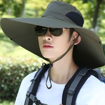 고품질 여름 필수템 15cm 와이드챙 사파리 모자 농사모자 빅사이즈모자 챙이큰모자 (WFHUPK8)