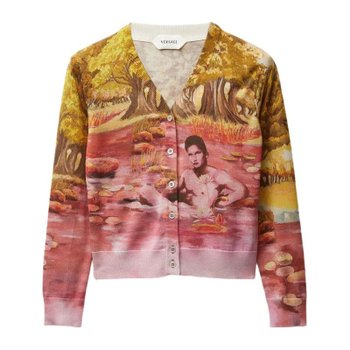 [해외배송] 베르사체 더 내추리스트 프린트 실크 가디건 1024236 1A17877 5X000