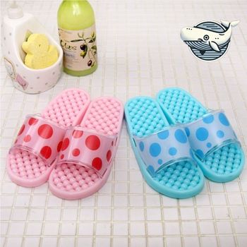 물방울 패턴 욕실 슬리퍼 부드러운 고무 욕실화 거실화 실내화 다용도화 슬리퍼