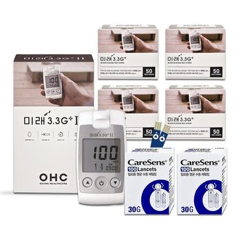 미래 3.3 혈당기계+시험지 200매+침200개 당 측정기 검사지 스트립 G (51648789)