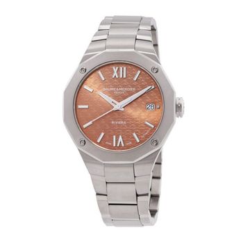 [해외] 보메 메르시에 Riviera 오토매틱 Terracotta 다이얼 여성 시계 M0A10764