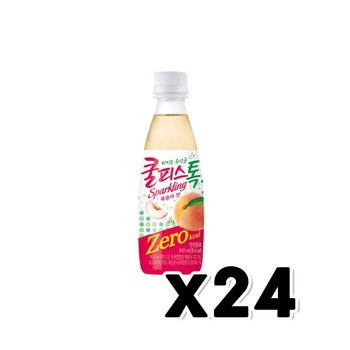 쿨피스톡 스파클링 복숭아맛 제로 칼로리 페트음료 340ml x 24개