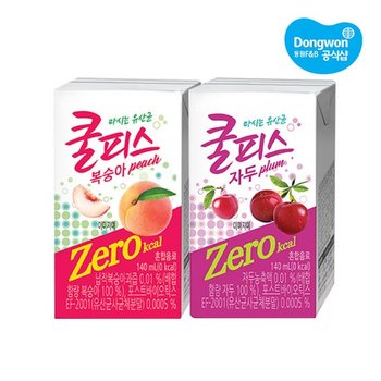 동원 쿨피스 제로 테트라 140ml 48입(복숭아/자두)