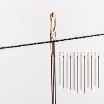 [오늘출발] 쉬운 실꿰기 실넣기 큰 바늘귀 옆트임 큰구멍 자수용품 바늘 12개 세트