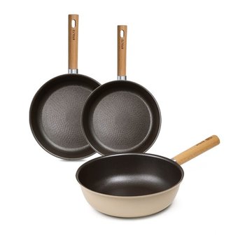 STOLTZ  초코 프라이팬 궁중팬 IH 인덕션 가성비 3종세트(팬26+웍26+팬30)