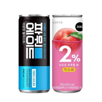 이프로 부족할 때 복숭아 240ml 15캔 + 파워에이드 240ml 15캔