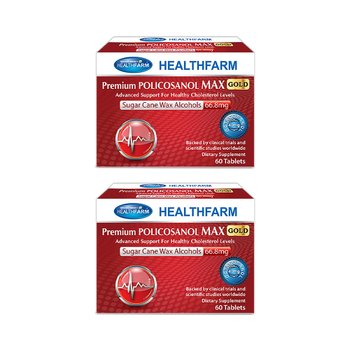[해외] 뉴질랜드 HealthFarm 헬스팜 프리미엄 폴리코사놀 맥스 골드 66.8mg 60정 2팩