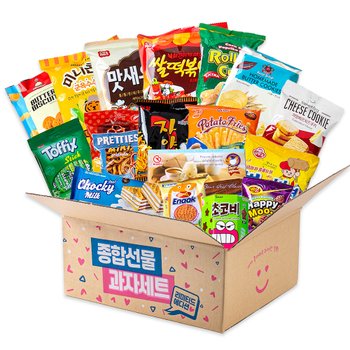 리미티드에디션 세계과자 간식세트 4호 (혼합18종) / 미니콘칩 쌀떡볶이 뿌셔뿌셔 버터쿠키 자야 맛새우칩 와퍼 에낙