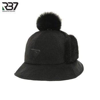 [RB7] 겨울방한 방울 귀달이 벙거지 여성 골프모자(블랙)