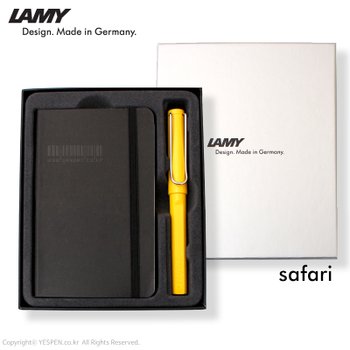 (무료펜각인)라미 사파리 수성펜+노트 기프트세트(색상선택)