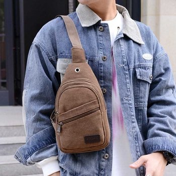남자 대학생 베이직 컬러 캐주얼백 소형 슬링백 가방 캐주얼슬링백 이어폰홀더힙색