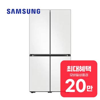 삼성 비스포크 AI 4도어 냉장고 905L (코타 화이트) RM70F90R2A 렌탈 60개월 월 72200원