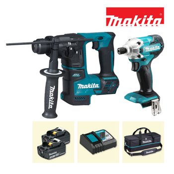 마끼다 DLX2027F 18V 3.0Ah 충전콤보세트 DTD156+DHR171 임팩드릴+로터리함마