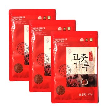 2026년 국산 예천 태양초 고춧가루 보통맛 500g 3봉