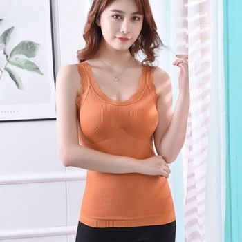 레이스 EM29KT71 브라 탑 캡 캐미솔 기 끈 런닝 나시 오렌지