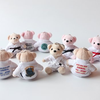 등판 커스텀 주짓수 도복 곰돌이 인형 키링 승급 선물 [Oss 주지수 굿즈 열쇠 가방 고리 키홀더]