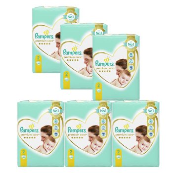 [3세트]유럽산 기저귀 프리미엄케어 밴드 1 2 3 4 5 6 단계 pampers  프리미엄케어 밴드2단계