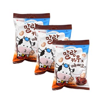 [오늘출발] 롯데웰푸드 말랑카우 빠삐코맛 158g x 3개
