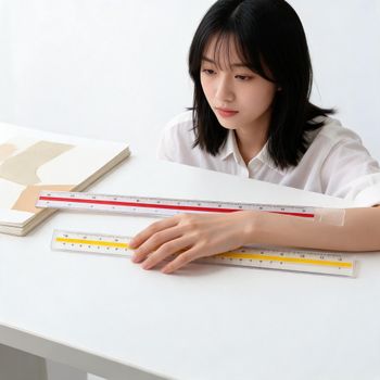 제도용 스케일 저배율 자 사무실 미니멀 감성 베이직 아이템 15cm