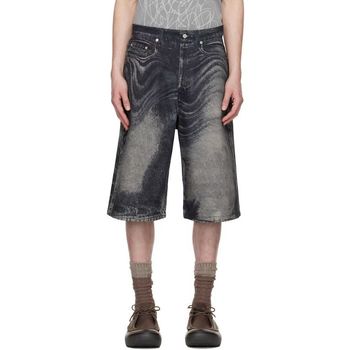 [해외] 캠퍼 랩 블랙   그레이 디스토트 프린트 데님 쇼츠 AU00007 003 TP845948965 132407357