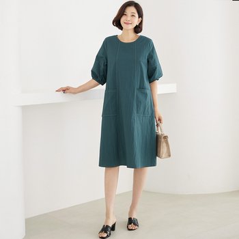 김여사, (무료배송) (99) 로빈 스티치 바스락 원피스 3OP507516 엄마옷 중년여성 50대 60대