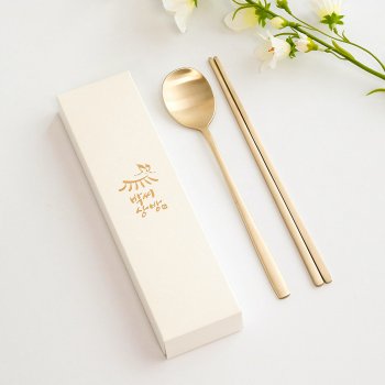 [박씨상방] 전통 유기 1인 수저세트+케이스