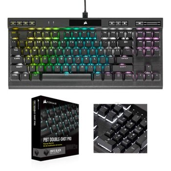 CORSAIR K70 RGB TKL CHAMPION+PBT Double-shot Keycaps Pro(저소음적축,블랙)