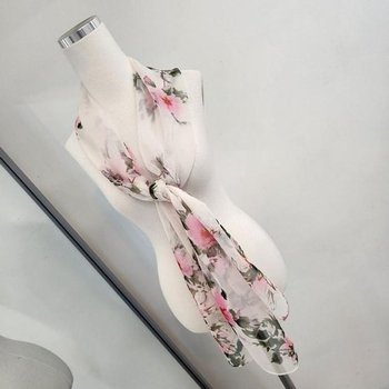 큰 꽃무늬 쉬폰 스카프 여성 스카프 롱 스카프 패션 봄스카프 엄마선물 승리아트 50대