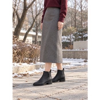 여성 지퍼 앵클부츠 X2HY55FZ15 BLACK P1SD_CJ