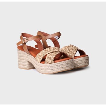 [해외] [TONIPONS - ATENES] 토니폰즈 에스파듀 오픈 웨지 힐 스트랩 뮬 샌들 내추럴