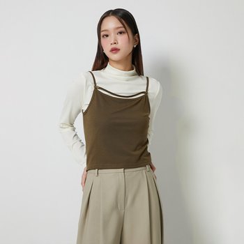 [LAP 랩] 언발끈탑 목폴라 긴팔세트 AQ3EX920