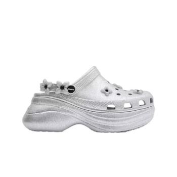 [해외] (Crocs)크록스 x 에스엠에프케이 클래식 베이 클로그 실버 글리터 21143