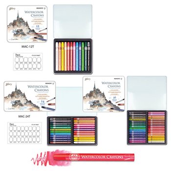 문교 수채크레용 MAC 틴케이스 36색