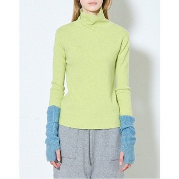 [MOMEN] Slit Winter Turtleneck - Lime Green_XMBBL3ZB21142