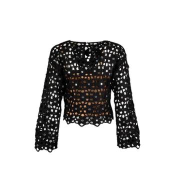 26 FW 마이클코어스 오픈워크 스웨터 MS651ZMKNE001BLACK TP452632724