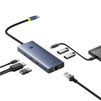 베이스어스 USB 허브 C타입 멀티 HDMI PD 100W 4K 미러링 원터치 7in1