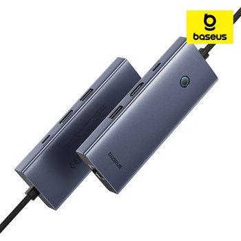 [1+1]  베이스어스 USB 허브 C타입 멀티 HDMI PD 100W 4K 미러링 원터치 7in1