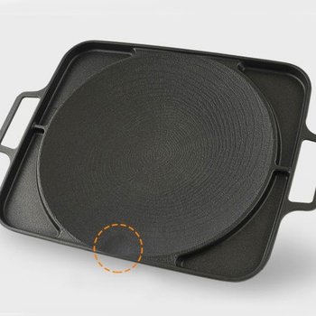 포시즌 인덕션 사각 32cm 쿼터 그리들 멀티 팬 인덕션 캠핑 백패킹 솥뚜껑 불판