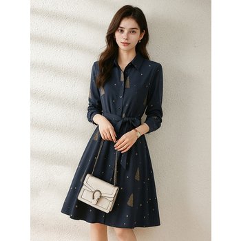 [비바로그] 슈미드 카라넥 패턴 스트랩 원피스